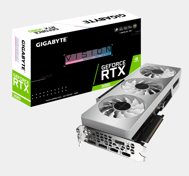 PLACA VIDEO GIGABYTE "GeForce RTX 3080 VISION OC", 10 GB GDDR6X 320 biti, PCI Express 4.0 x 16, HDMI x 3 DisplayPort x 2, sistem racire aer, "N3080VISION OC-10G"