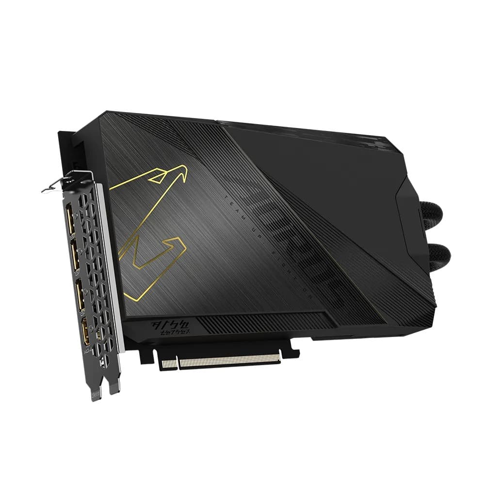 PLACA VIDEO GIGABYTE "Aorus RTX 3090 Ti XTRM WATERFORCE", 24 GB GDDR6X 384 biti, PCI Express 4.0 x 16, HDMI DisplayPort x 3, sistem racire aer, "N309TAORUSX W-24G" — miniatură