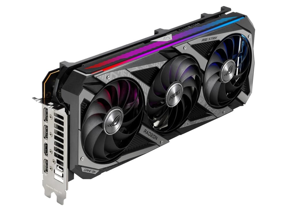 PLACA VIDEO ASUS "ROG Strix Radeon RX 6750 XT OC", 12 GB GDDR6 192 biti, PCI Express 4.0 x 16, HDMI DisplayPort x 3, sistem racire aer, "RS-RX6750XT-O12G" — miniatură
