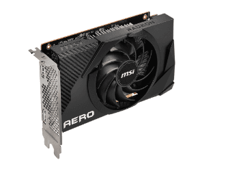 PLACA VIDEO MSI "Radeon RX 6400 AERO ITX", 4 GB GDDR6 64 biti, PCI Express 4.0 x 4, HDMI DisplayPort, sistem racire aer, "RX6400 AERO ITX 4G" — miniatură