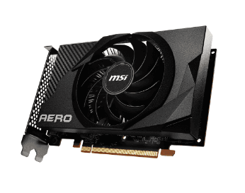 PLACA VIDEO MSI "Radeon RX 6400 AERO ITX", 4 GB GDDR6 64 biti, PCI Express 4.0 x 4, HDMI DisplayPort, sistem racire aer, "RX6400 AERO ITX 4G" — miniatură