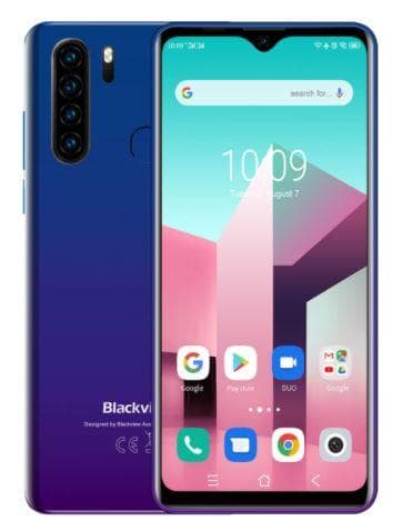 SMARTphone Blackview, "A80 PLUS" ecran 6.49 inch, dual sim, rez. camera 13 Mpix, memorie interna 64 GB, 4G, Android, acumulator 4680 mAh, albastru, "A80 PLUS BLUE"