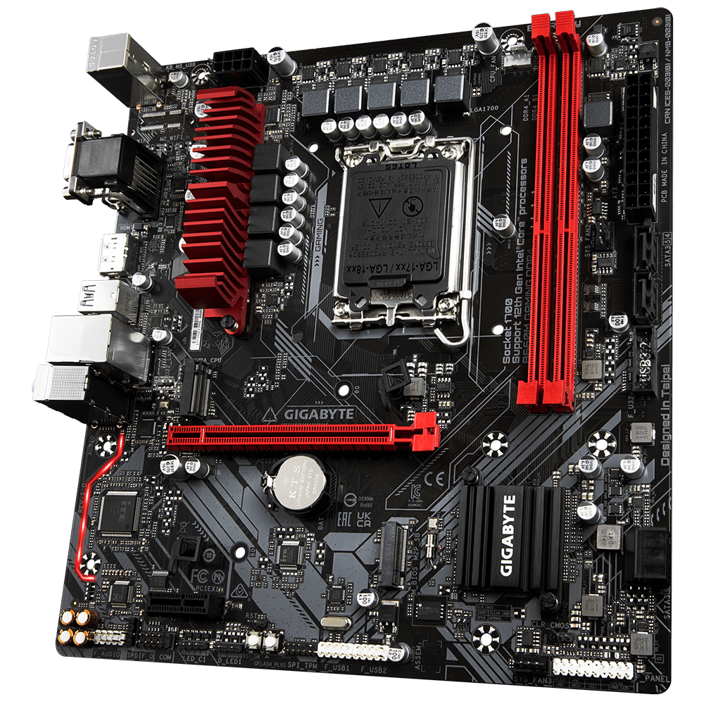 PLACA de BAZA Gigabyte "B660M GAMING DDR4", skt LGA 1700, mATX, Intel B660, 2 x DDR4, max. 64 GB, 4 x SATA, 2 x M.2, 7.1, "B660M GAMING DDR4" — miniatură