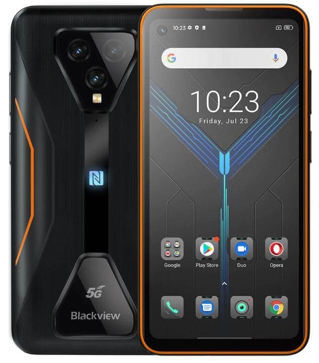 SMARTphone Blackview, "BL5000" ecran 6.39 inch, dual sim, rez. camera 16 Mpix, memorie interna 128 GB, 5G, Android, acumulator 4980 mAh, portocaliu, "BL5000 ORANGE"