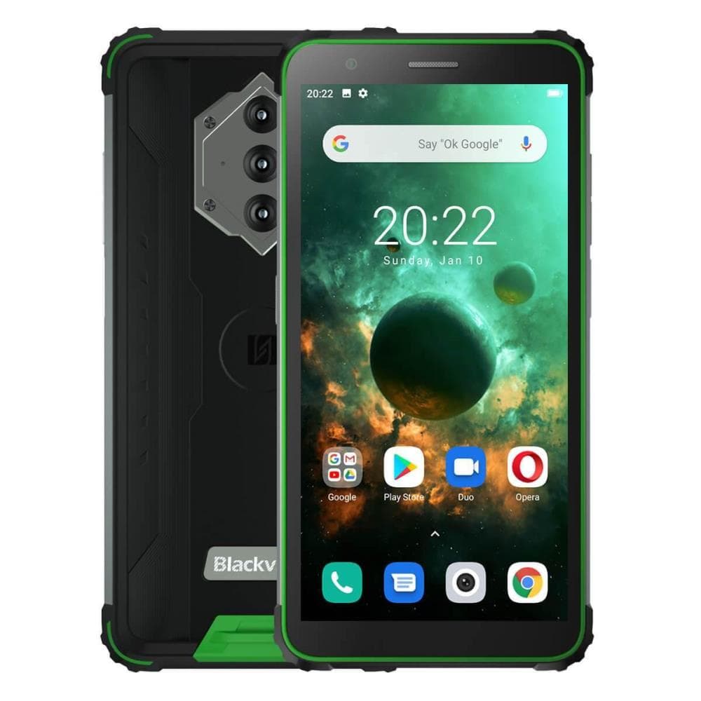 SMARTphone Blackview, "BV6600" ecran 5.70 inch, dual sim, rez. camera 16 Mpix, memorie interna 64 GB, 4G, Android, acumulator 8580 mAh, verde, "BV6600 GREEN"