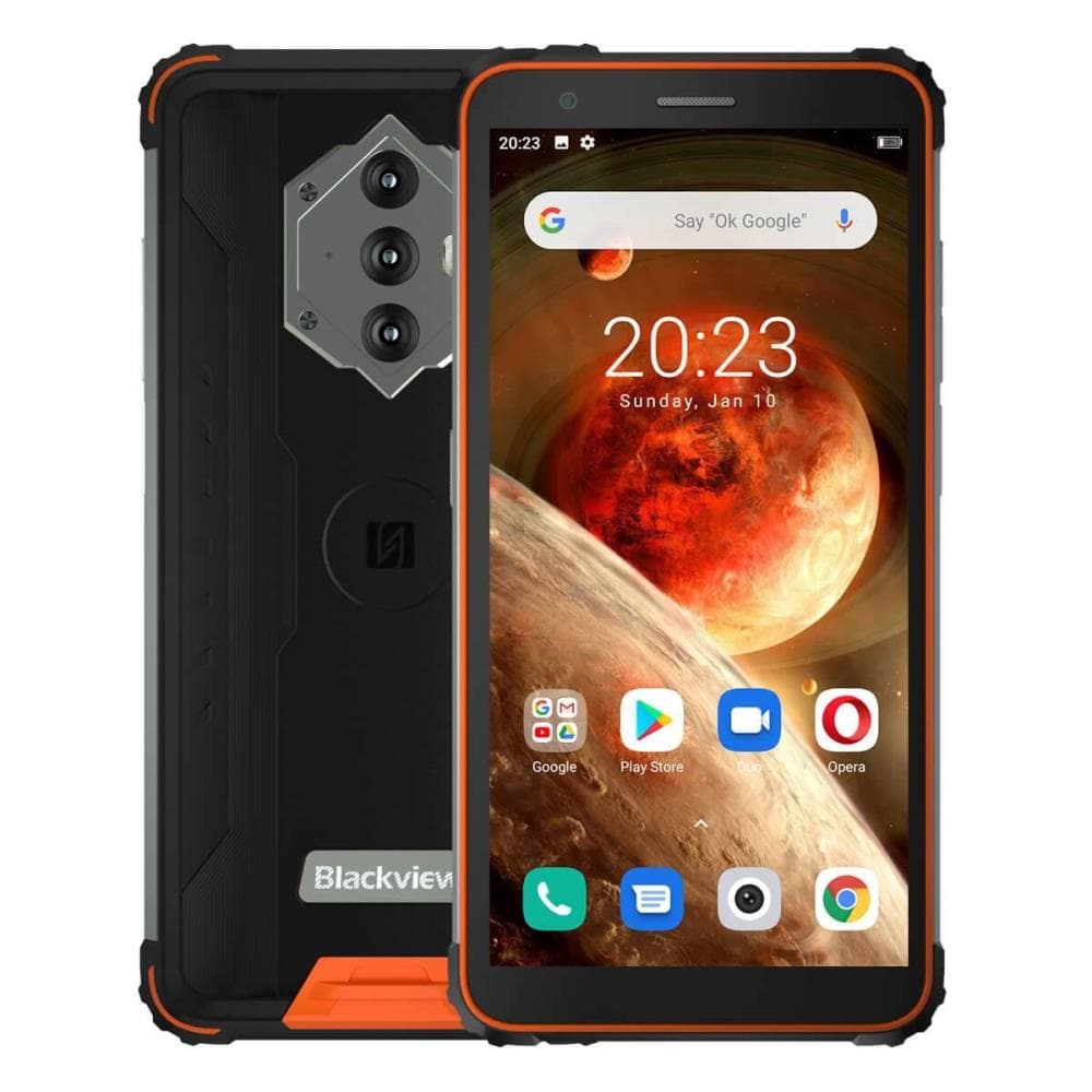 SMARTphone Blackview, " BV6600" ecran 5.70 inch, dual sim, rez. camera 16 Mpix, memorie interna 64 GB, 4G, Android, acumulator 8580 mAh, portocaliu, "BV6600 ORANGE"