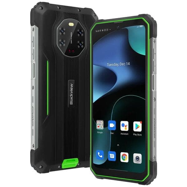 SMARTphone Blackview, "BV8800" ecran 6.58 inch, dual sim, rez. camera 20 Mpix, memorie interna 128 GB, 4G, Android, acumulator 8380 mAh, verde, "BV8800 GREEN"