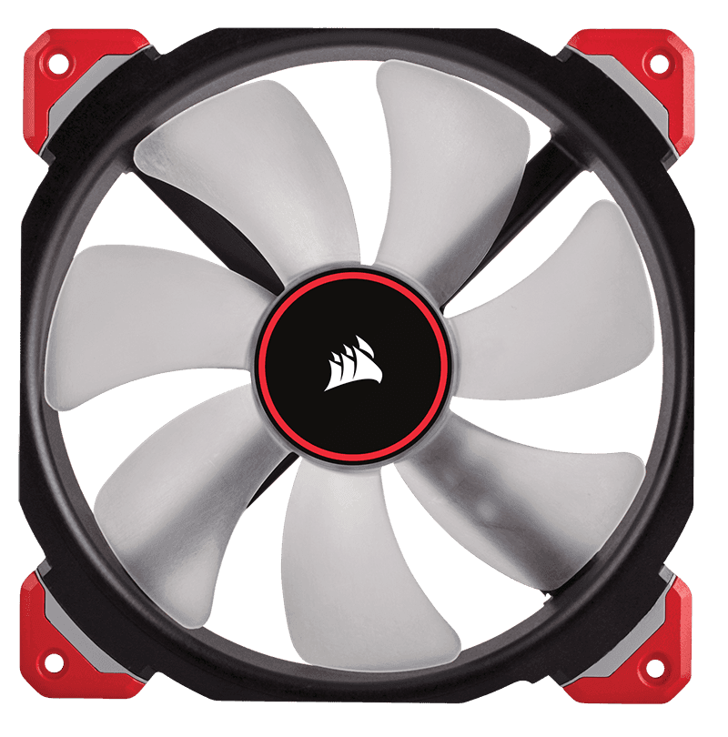 VENTILATOR CORSAIR, "ML140 PRO LED", pt carcasa PC, 140 mm, 2000 rpm, LED rosu, 1 ventilator, "CO-9050047-WW" — miniatură