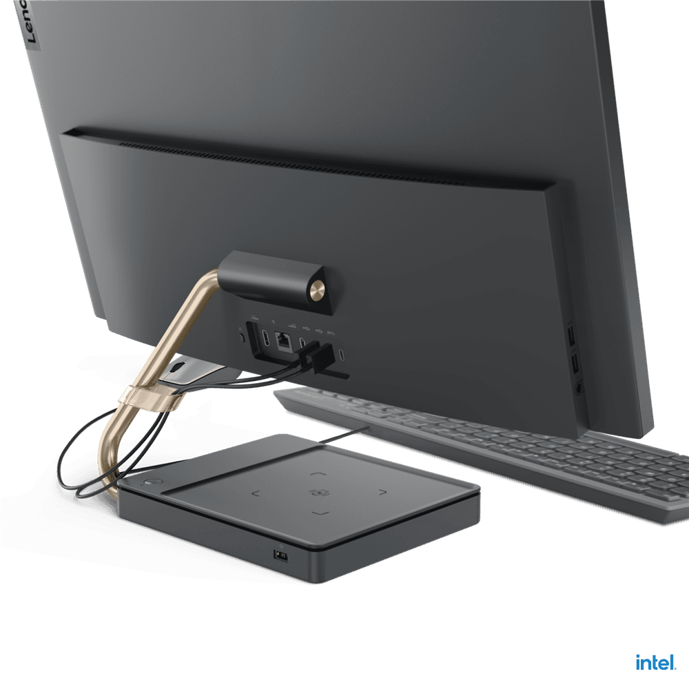 DESKTOP LENOVO, "IdeaCentre 5" All-in-one, 27 inch, CPU i7-11700T, Intel UHD Graphics 750, memorie 16 GB, SSD 1 TB, tastatura si mouse, Windows 11 Home, "F0G4003ERI" — miniatură