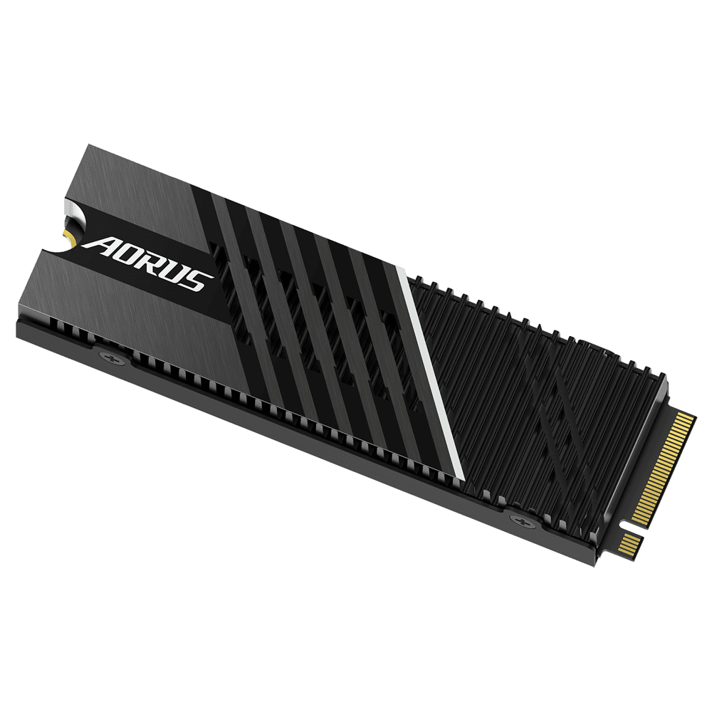 SSD GIGABYTE AORUS Gen4 7000s, 2TB, M.2, PCIe Gen4.0 x4, 3D TLC Nand, R/W: 7000/6850 MB/s, "GP-AG70S2TB" — miniatură