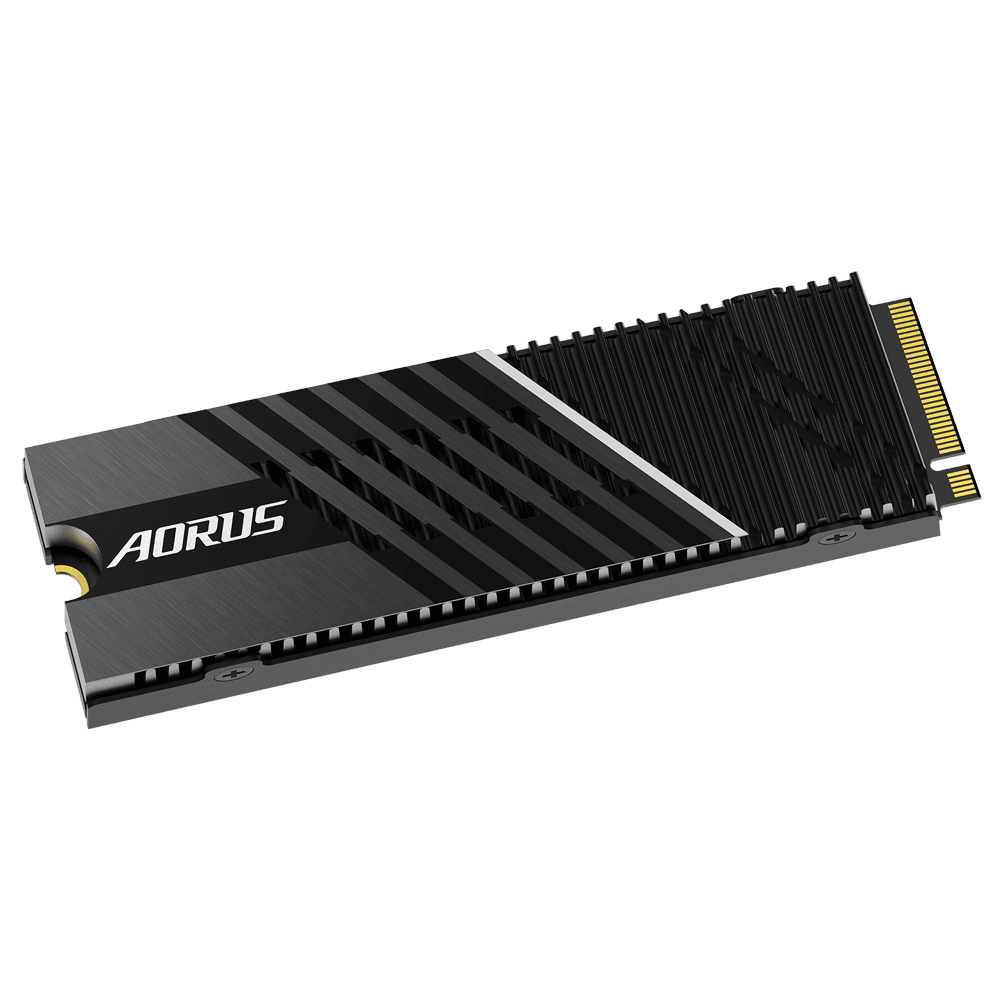SSD GIGABYTE AORUS Gen4 7000s, 2TB, M.2, PCIe Gen4.0 x4, 3D TLC Nand, R/W: 7000/6850 MB/s, "GP-AG70S2TB" — miniatură