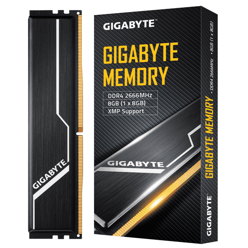Memorie DDR Gigabyte - gaming DDR4 8 GB, frecventa 2666 MHz, 1 modul, "GP-GR26C16S8K1HU40" — miniatură