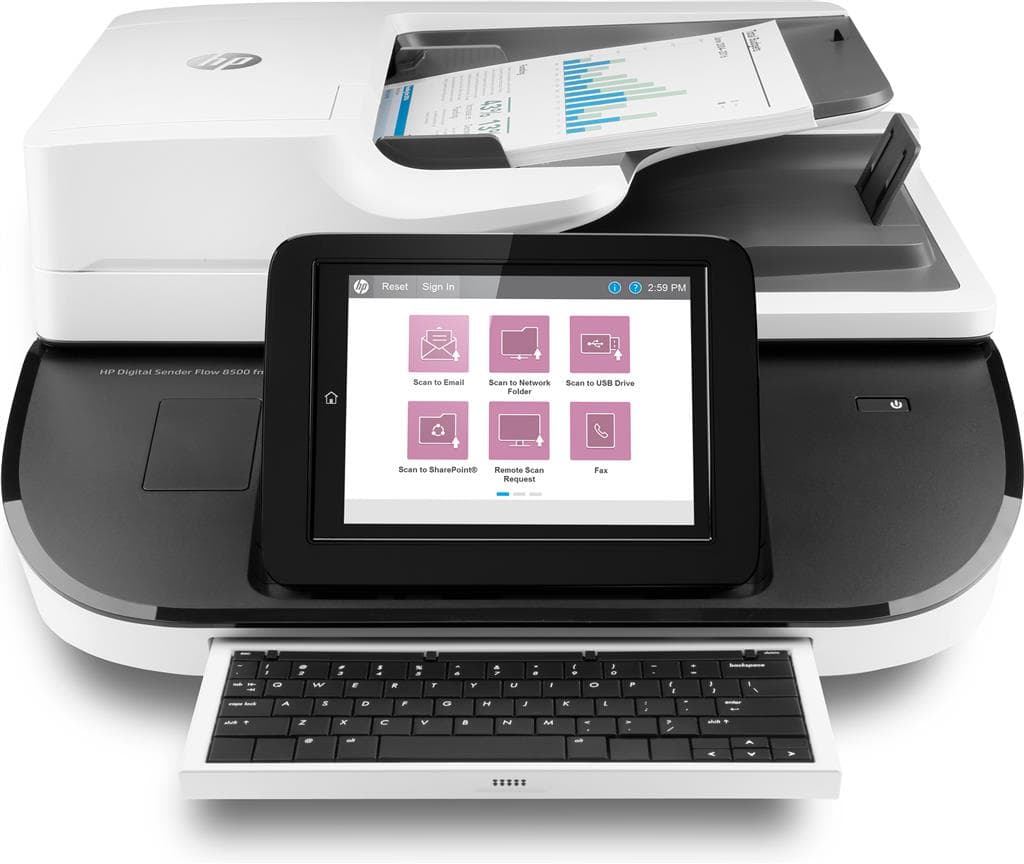 Scanner Color HP Digital 8500, A4, Functii: Scan., Viteza de Printare Monocrom: 100ppm, Viteza de printare color: 100ppm, Conectivitate:USB|Ret, Duplex:Nu, ADF:ADF "L2762A"