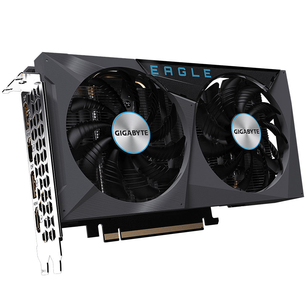 PLACA VIDEO GIGABYTE "GeForce RTX 3050 EAGLE OC", 8 GB GDDR6 128 biti, PCI Express 4.0 x 16, HDMI x 2 DisplayPort x 2, sistem racire aer, "N3050EAGLE OC-8GD" — miniatură