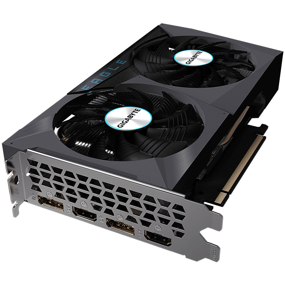 PLACA VIDEO GIGABYTE "GeForce RTX 3050 EAGLE OC", 8 GB GDDR6 128 biti, PCI Express 4.0 x 16, HDMI x 2 DisplayPort x 2, sistem racire aer, "N3050EAGLE OC-8GD" — miniatură