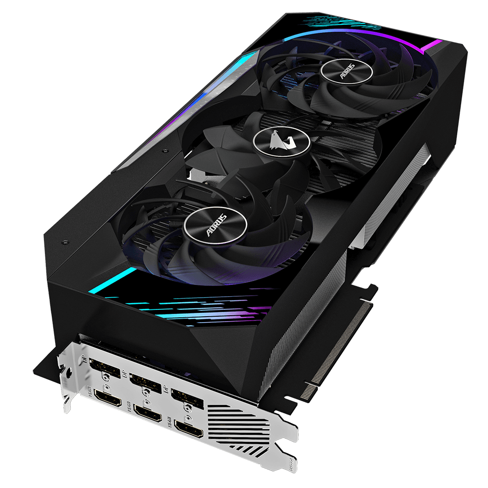 PLACA VIDEO GIGABYTE "AORUS GeForce RTX 3080 Ti MASTER", 12 GB GDDR6X 384 biti, PCI Express 4.0 x 16, HDMI x 2 DisplayPort x 3, sistem racire aer, "N308TAORUS M-12GD" — miniatură