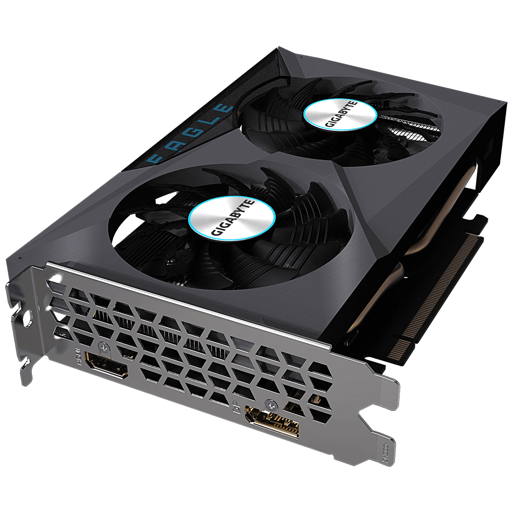 PLACA VIDEO GIGABYTE "Radeon RX 6400 EAGLE", 4 GB GDDR6 64 biti, PCI Express 4.0 x 4, HDMI DisplayPort, sistem racire aer, "R64EAGLE-4GD" — miniatură