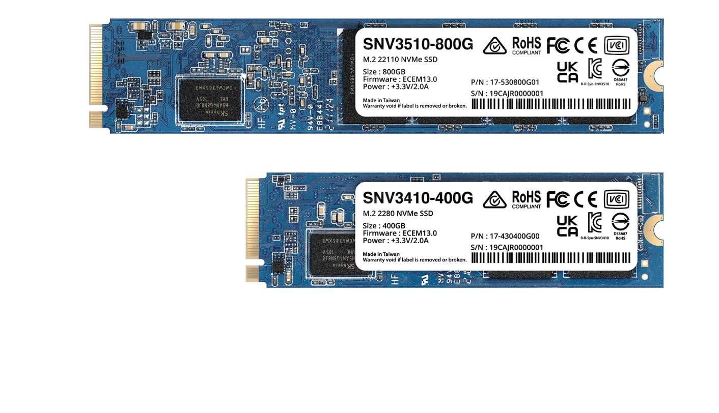 SSD SYNOLOGY SNV3510, 800GB, M.2, PCIe Gen3.0 x4, R/W: 3100/1000 MB/s, "SNV3510-800G"