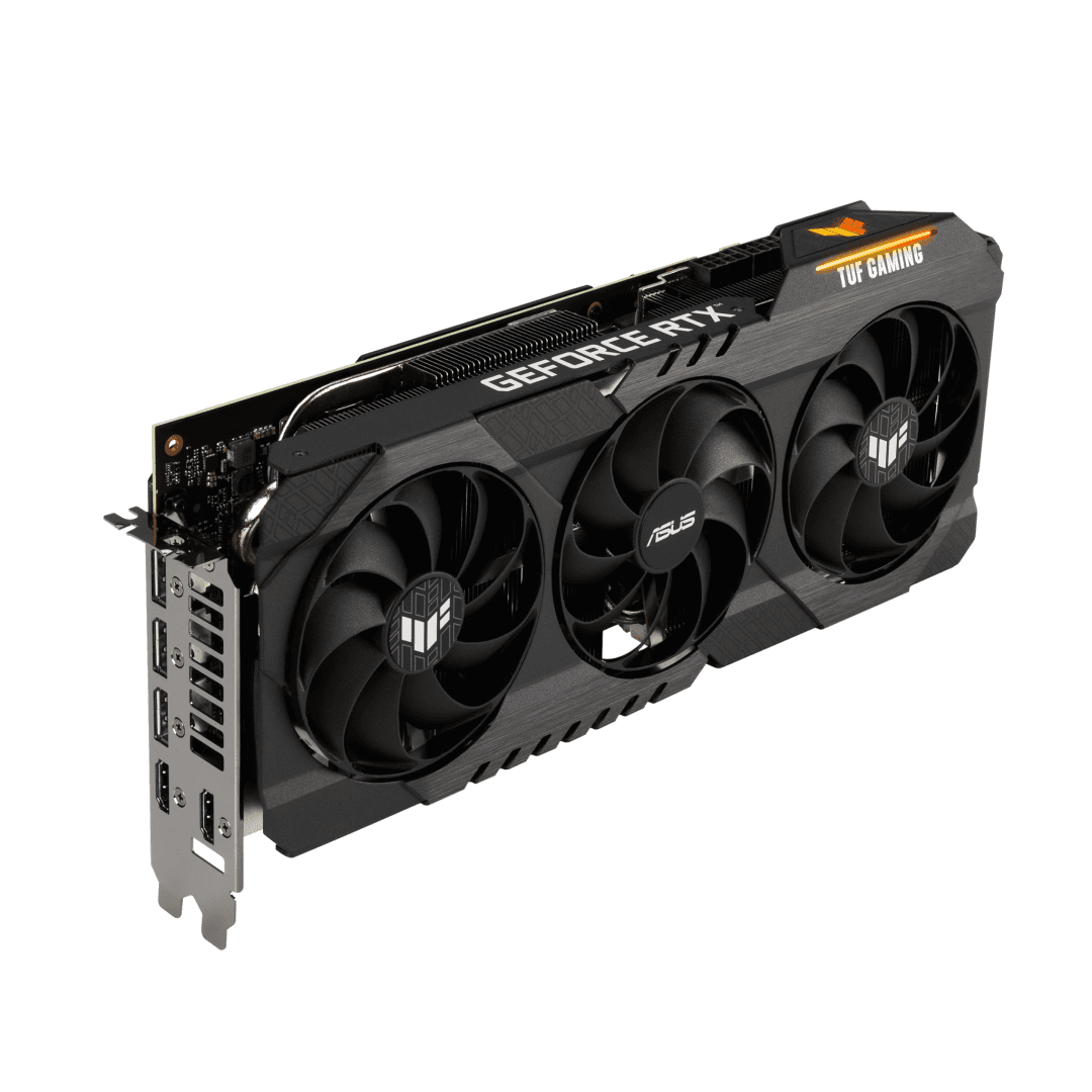 PLACA VIDEO ASUS "GeForce RTX 3070 Ti OC", 8 GB GDDR6X 256 biti, PCI Express 4.0 x 16, HDMI x 2 DisplayPort x 3, sistem racire aer, "TUF-RTX3070TI-O8G" — miniatură