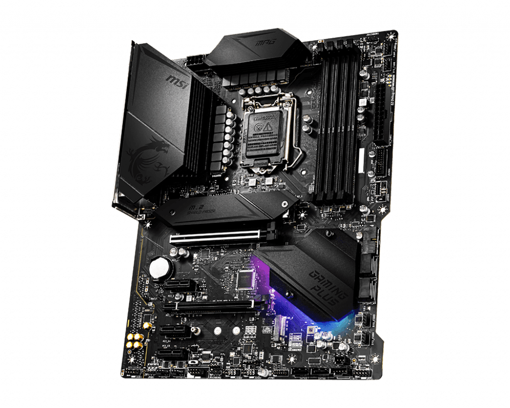 PLACA de BAZA MSI "Z490 GAMING PLUS", skt LGA 1200, ATX, Intel Z490, 4 x DDR4, max. 128 GB, 6 x SATA, 2 x M.2, 7.1, "Z490 GAMING PLUS" — miniatură
