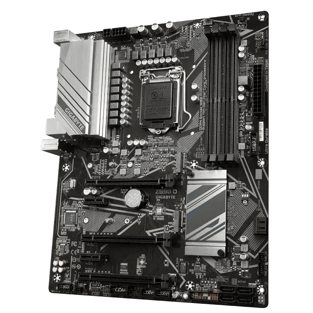 PLACA de BAZA Gigabyte "Z590 D", skt LGA 1200, ATX, Intel Z590, 4 x DDR4, max. 128 GB, 6 x SATA, 2 x M.2, 7.1, "Z590 D" — miniatură