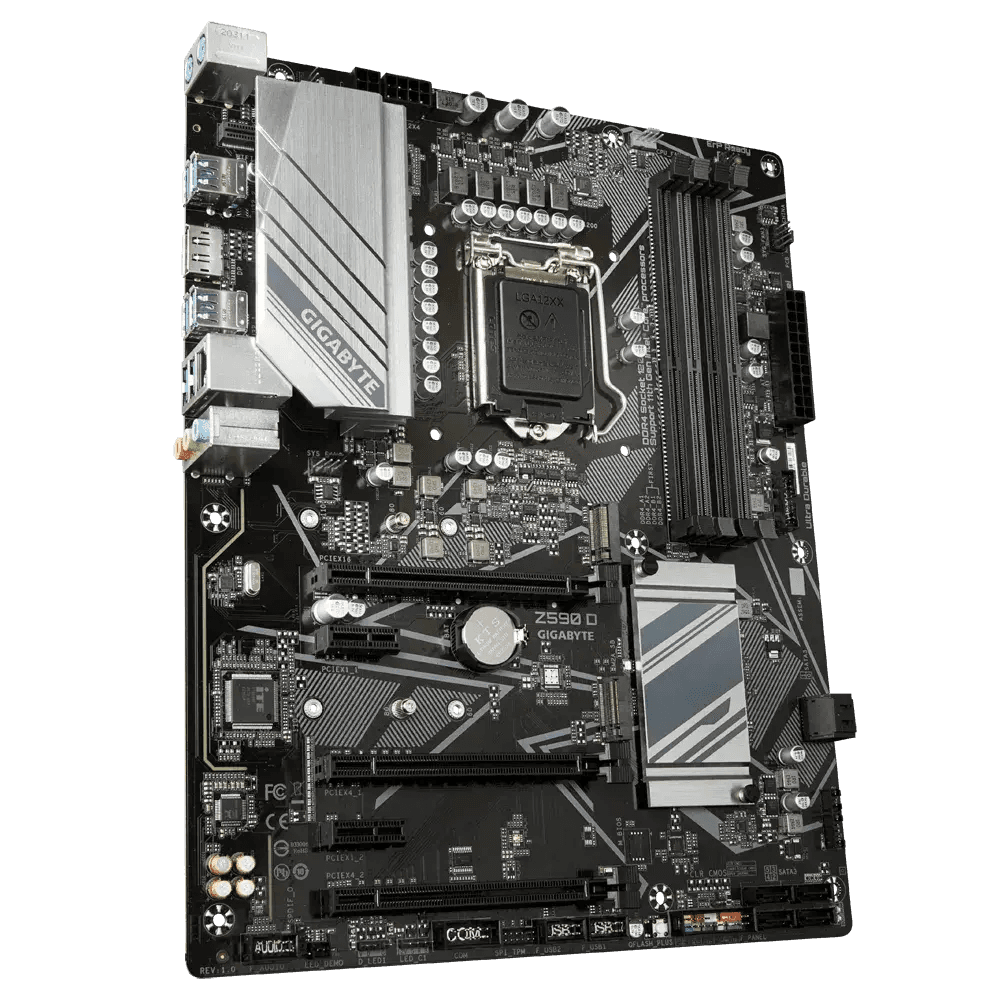 PLACA de BAZA Gigabyte "Z590 D", skt LGA 1200, ATX, Intel Z590, 4 x DDR4, max. 128 GB, 6 x SATA, 2 x M.2, 7.1, "Z590 D"