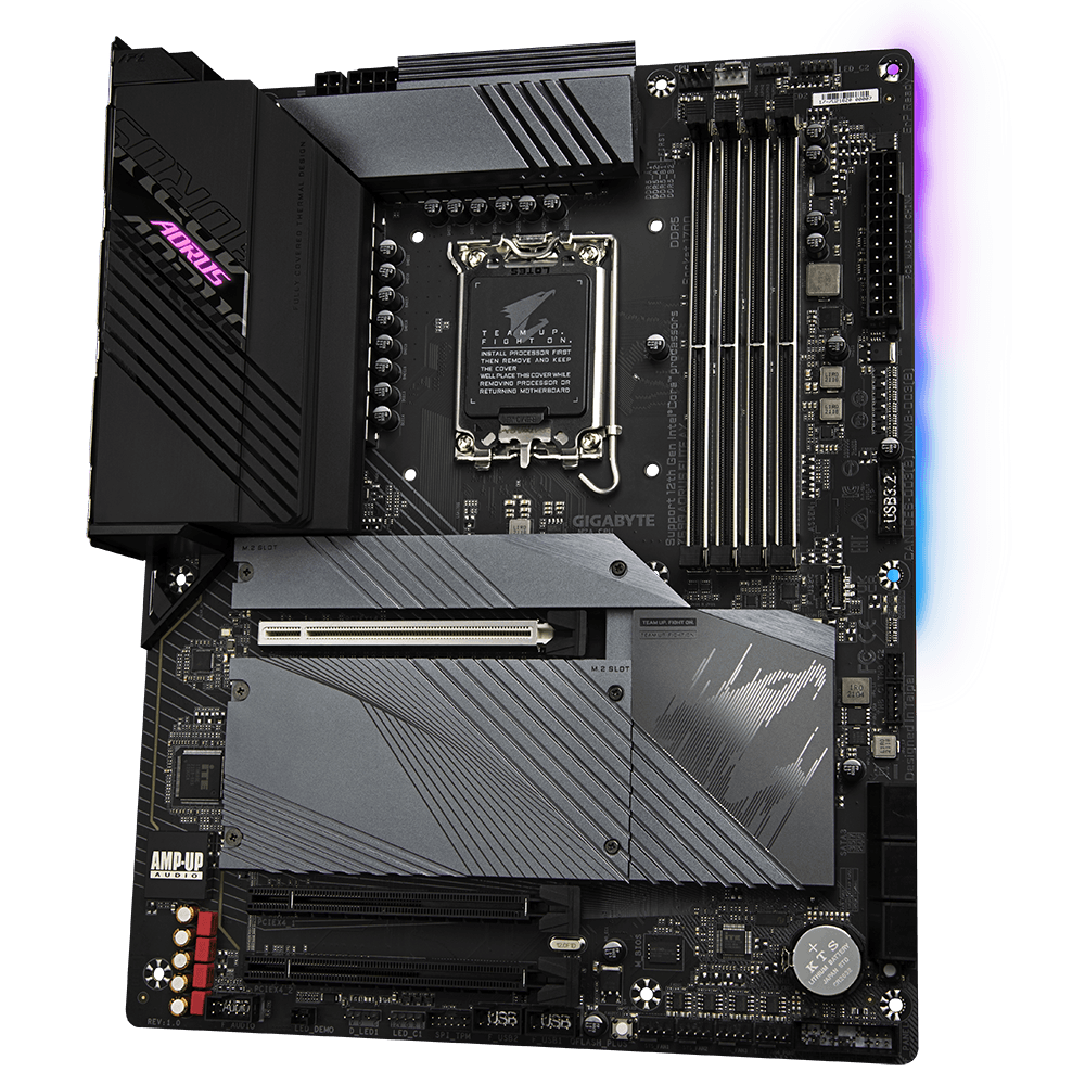 PLACA de BAZA Gigabyte "Z690 AORUS ELITE AX", skt LGA 1700, ATX, Intel Z690, 4 x DDR5, max. 128 GB, 6 x SATA, 4 x M.2, 7.1, "Z690 AORUS ELITE AX" — miniatură