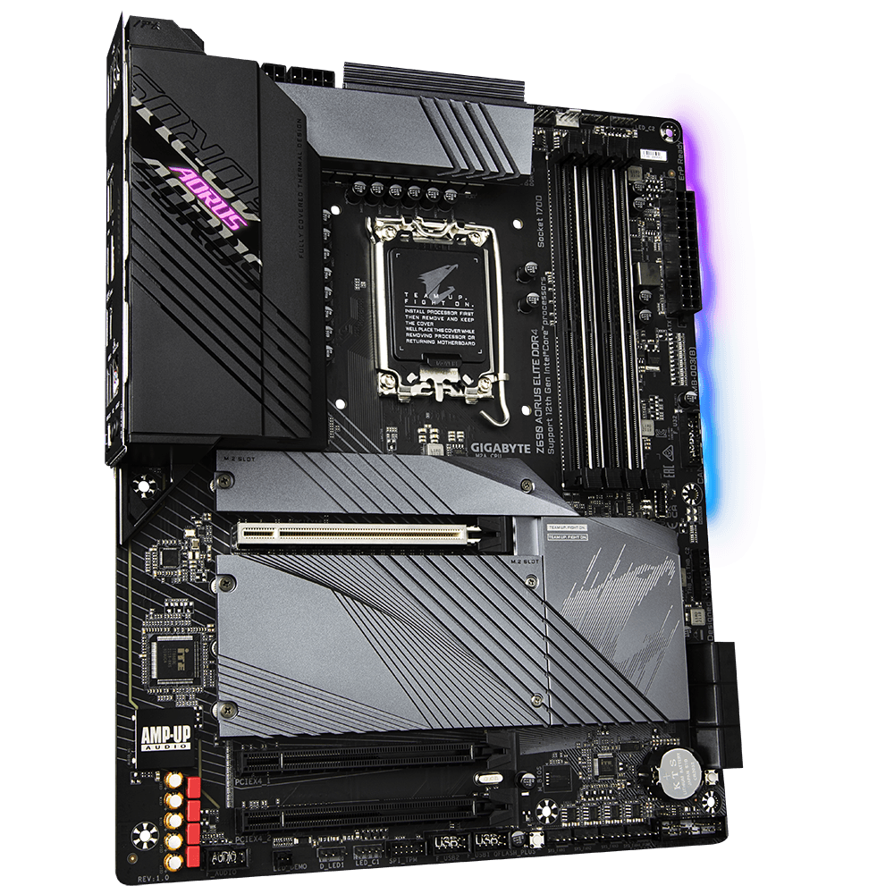 PLACA de BAZA Gigabyte "Z690 AORUS ELITE DDR4", skt LGA 1700, ATX, Intel Z690, 4 x DDR4, max. 128 GB, 6 x SATA, 2 x M.2, 7.1, "Z690 AORUS ELITE DDR4"