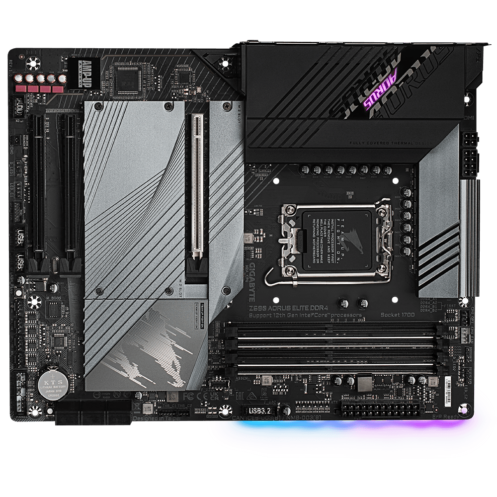 PLACA de BAZA Gigabyte "Z690 AORUS ELITE DDR4", skt LGA 1700, ATX, Intel Z690, 4 x DDR4, max. 128 GB, 6 x SATA, 2 x M.2, 7.1, "Z690 AORUS ELITE DDR4" — miniatură