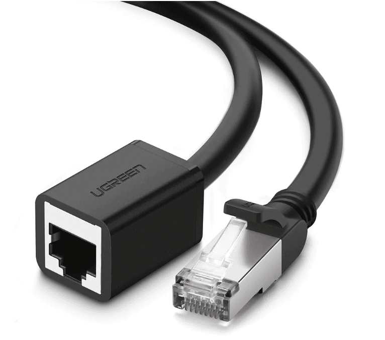 PATCH CORD F/UTP prelungitor Ugreen Cat6, "NW112", fire din cupru, RJ-45 (T) la RJ-45 (M), viteza maxima 1 Gbps, 1m, negru "11279" - 6957303882793