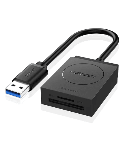 CARD READER extern Ugreen, "CR127" interfata USB 3.0, citeste/scrie: SD, microSD viteza pana la 5Gbps, ABS, negru "20250" - 6957303822508