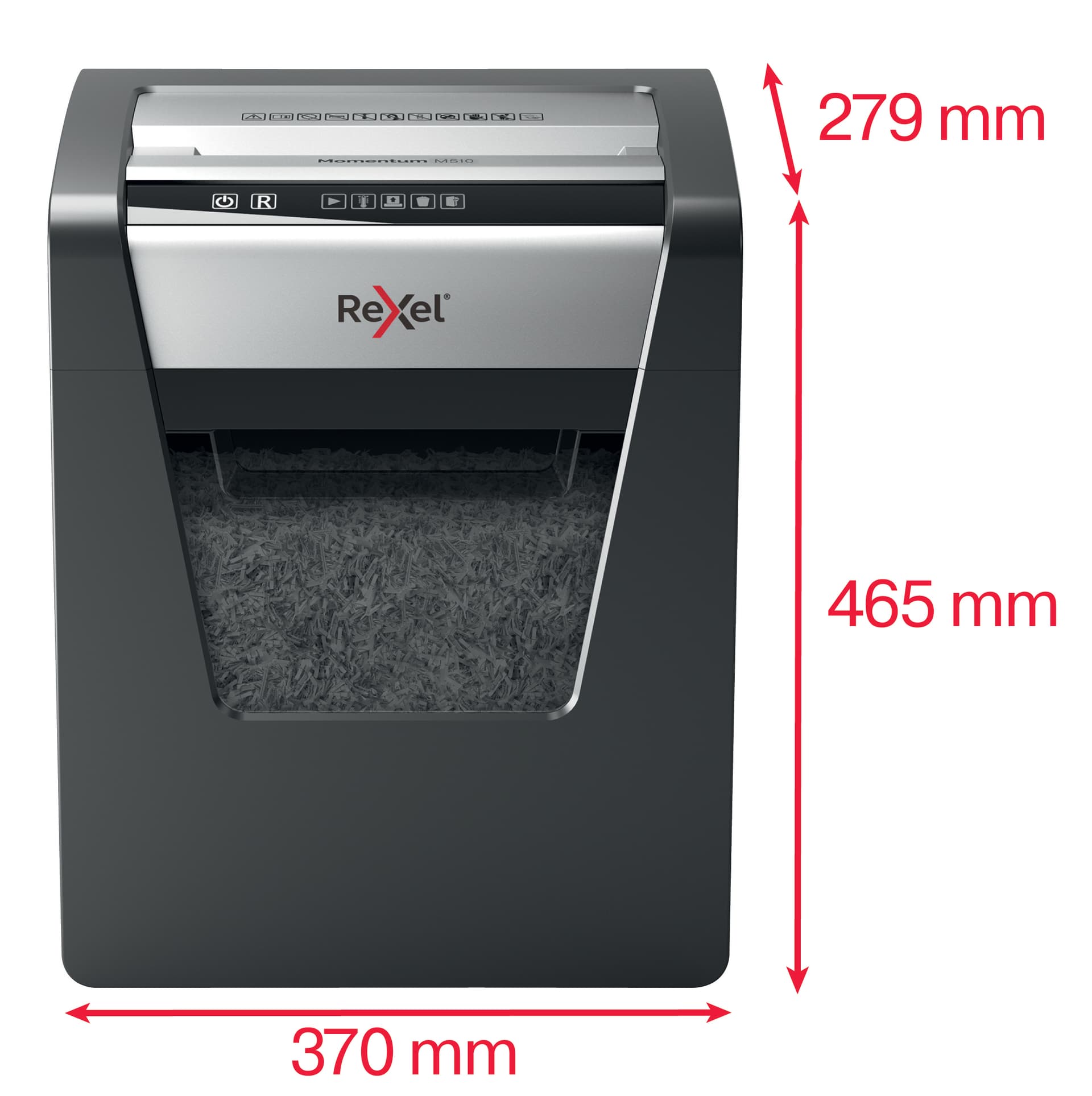 Distrugator manual documente MOMENTUM M510, 10 coli, P5, micro-cut (tip particule) Rexel "2104575EU" — miniatură