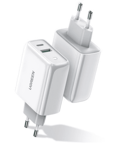 INCARCATOR retea Ugreen, "CD170" Quick Charge 36W, USB x 1, USB Type-C x 1, 5V/3.4A max, alb "60468" - 6957303864683