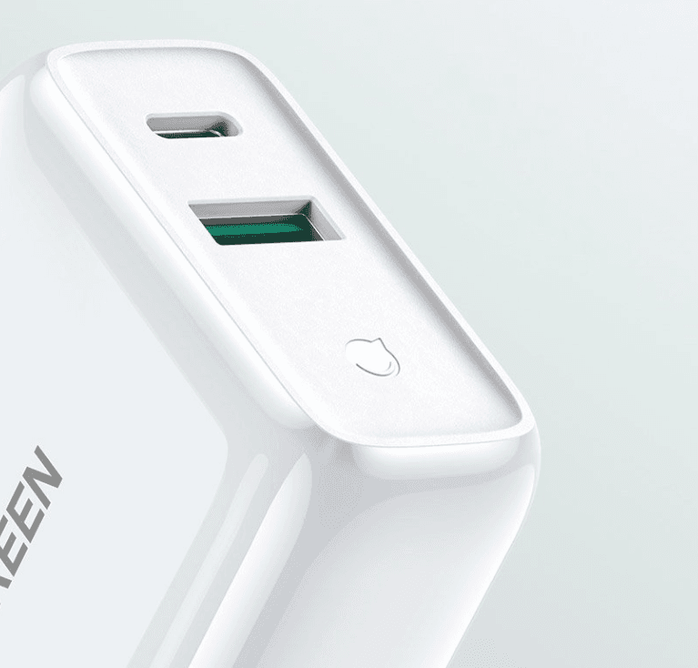 INCARCATOR retea Ugreen, "CD170" Quick Charge 36W, USB x 1, USB Type-C x 1, 5V/3.4A max, alb "60468" - 6957303864683 — miniatură