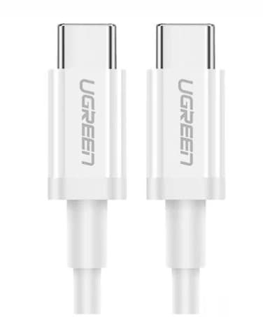 CABLU alimentare si date Ugreen, "US264", Fast Charging Data Cable pt. smartphone, USB Type-C la USB Type-C 5V/3A, 1m, alb "60518" - 6957303865185