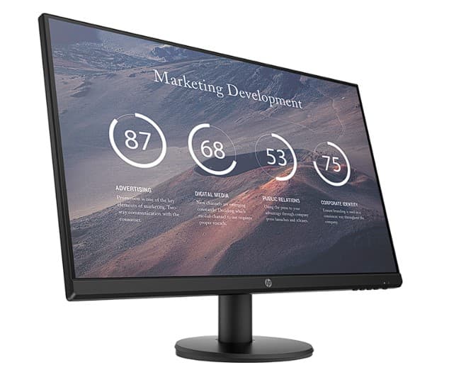 HP P27v G4 27inch IPS Monitor FHD 1920x1080 16:9 300cd/m2 1000:1 5ms GtG 1xHDMI1.4 1xVGA Black 3Y War. (EN), "9TT20AA#ABB" — miniatură