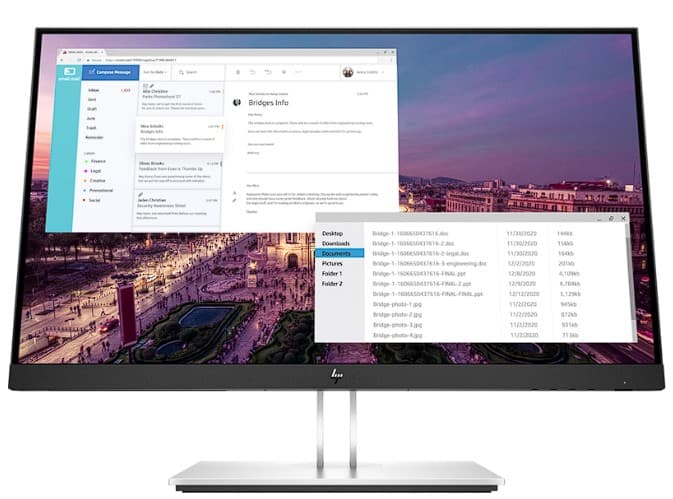 HP E-Display E23 G4 23inch IPS FHD 1920x1080 16:9 Display Port HDMI VGA 5xUSB Without Cable 3YW, "9VF96A3#ABB"