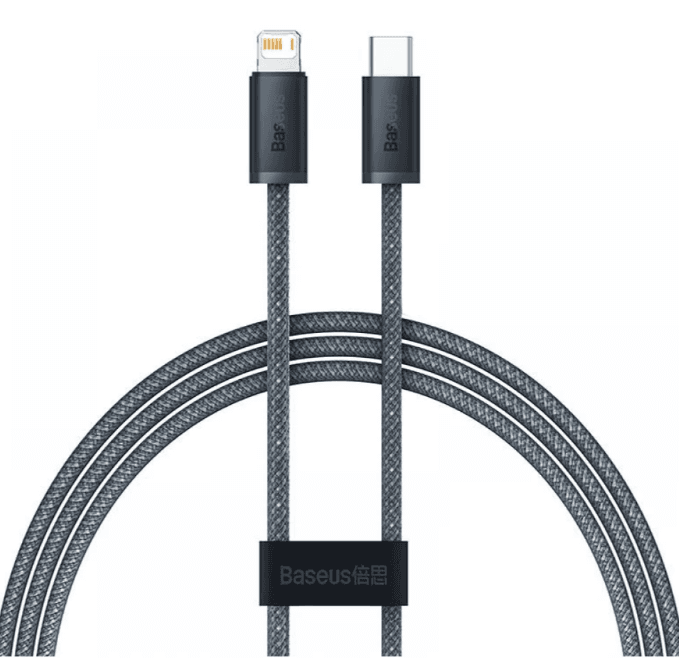 CABLU alimentare si date Baseus Dynamic Series, Fast Charging Data Cable pt. smartphone, USB Type-C la Lightning Iphone 20W, 1m, braided, gri "CALD000016" - 6932172605834