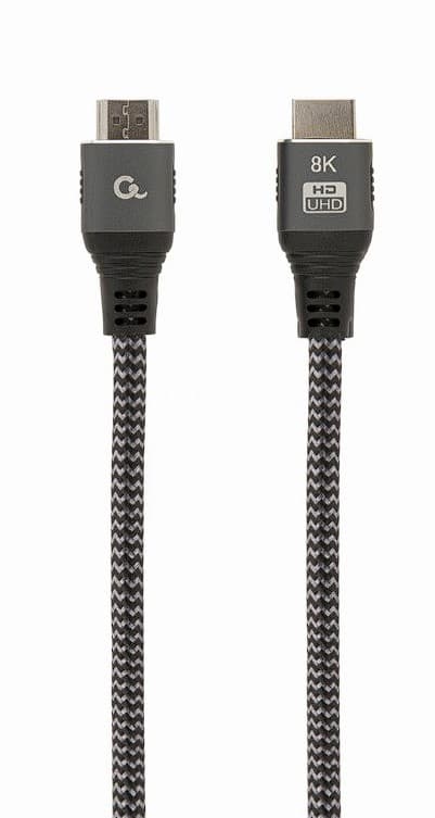 CABLU video GEMBIRD, HDMI (T) la HDMI (T), 3m, HDMI 2.1, premium, conectori auriti, rez max 8K (7680 x 4320) la 60 Hz, 6mm diam, cupru, braided bumbac, negru, "CCB-HDMI8K-3M"