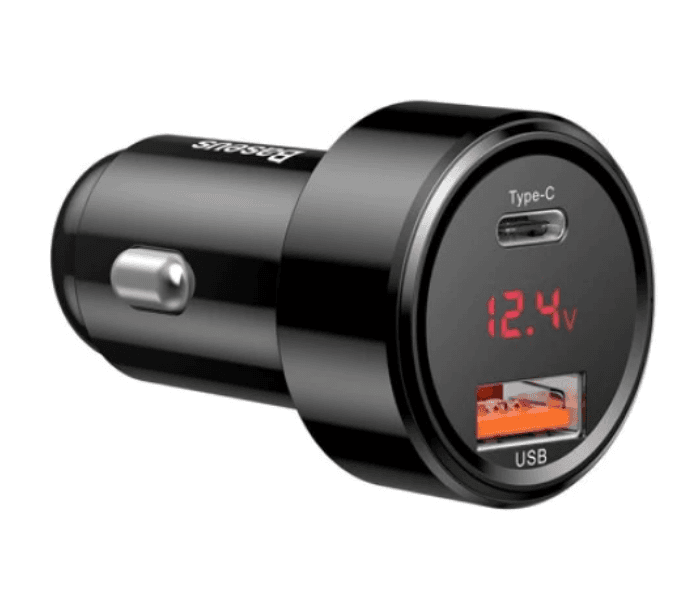 INCARCATOR AUTO Baseus Magic Series PPS,1xUSB Output 4.5V/5A,1 x USB Type-C Output 5V/3A,total output 45W,6A,pt. bricheta auto,afisaj digital,negru"CCMLC20C-01"-6953156293182 — miniatură