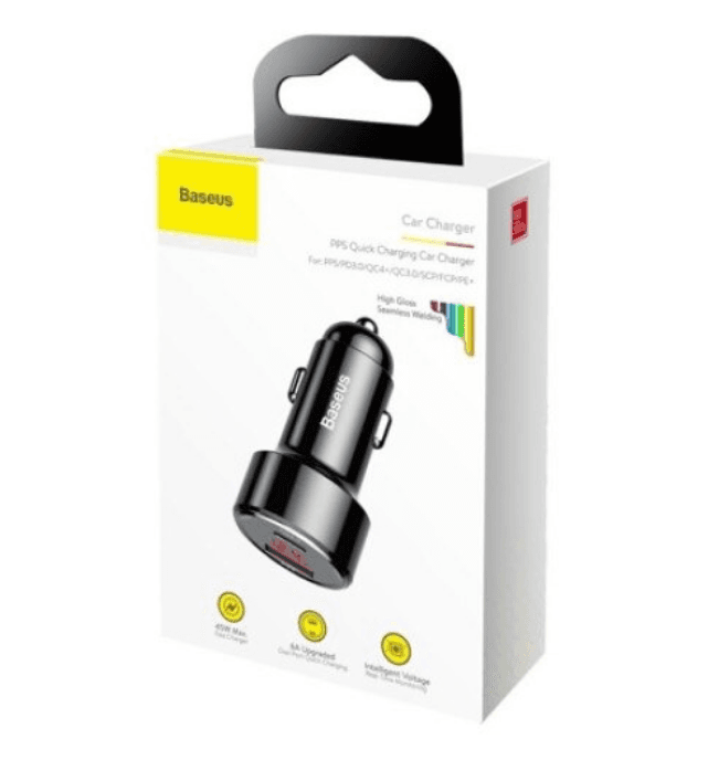 INCARCATOR AUTO Baseus Magic Series PPS,1xUSB Output 4.5V/5A,1 x USB Type-C Output 5V/3A,total output 45W,6A,pt. bricheta auto,afisaj digital,negru"CCMLC20C-01"-6953156293182 — miniatură