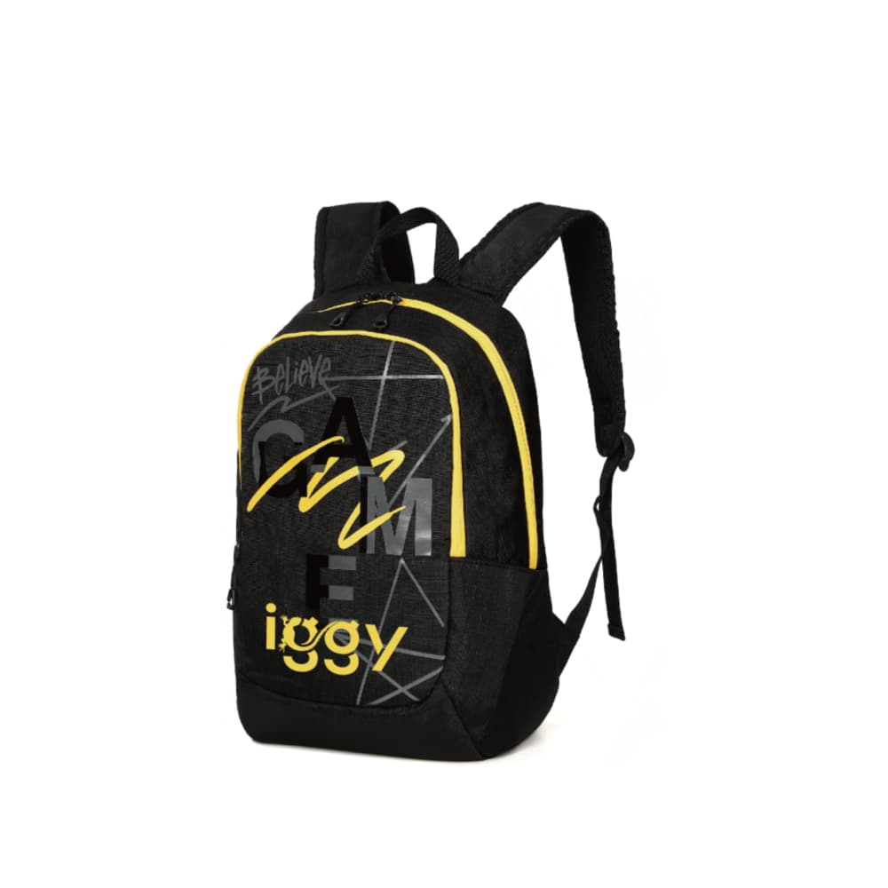 RUCSAC IGGY, 2 compartimente, 2 buzunare laterale, nylon, waterproof, 45x29x22.5cm, negru, 45506980 "Joy", "IGBP-JOY" — miniatură