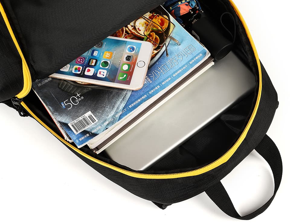 RUCSAC IGGY, 2 compartimente, 2 buzunare laterale, nylon, waterproof, 45x29x22.5cm, negru, 45506980 "Joy", "IGBP-JOY" — miniatură