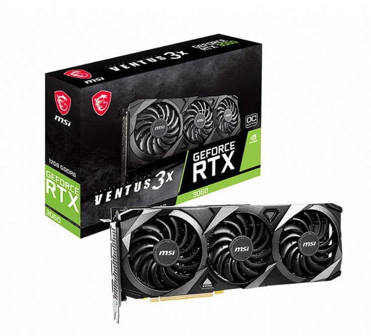 MSI GeForce RTX 3060 VENTUS 3X 12G OC, "RTX3060V 3X 12G OC" (nu)