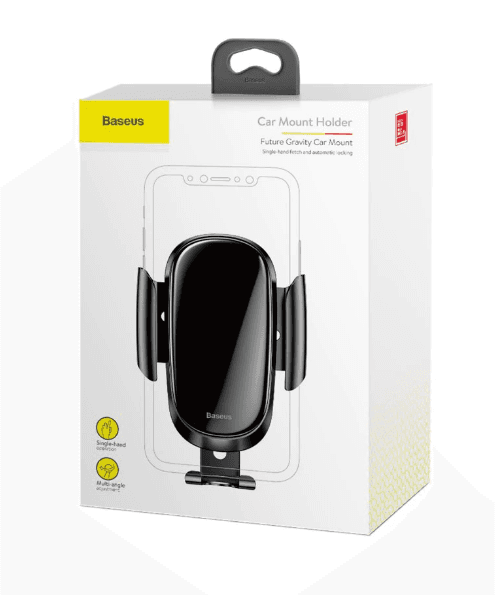 SUPORT AUTO Baseus Future Gravity pt SmartPhone,fixare grila ventilatie,ofera posibilitatea reglarii unghiului de vizionare pe verticala si orizontala (360 de grade),negru "SUYL-WL01" - 6953156279117 — miniatură