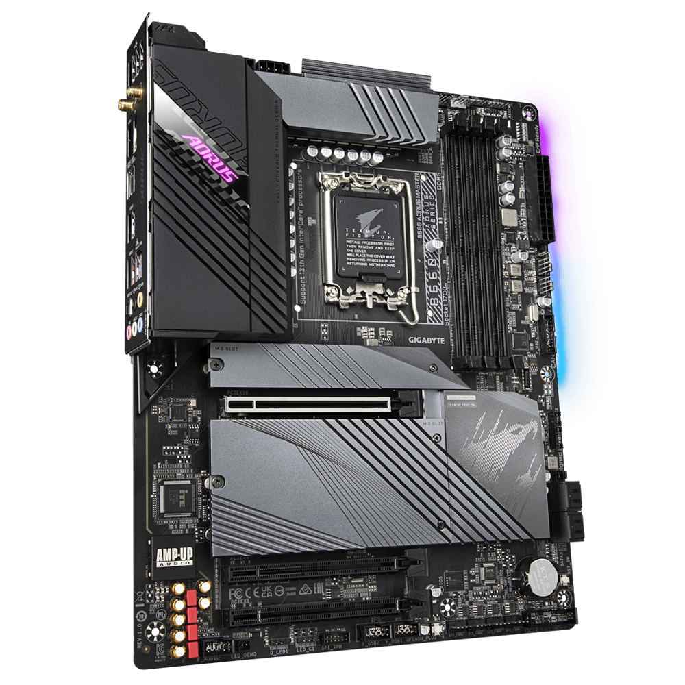 PLACA de BAZA Gigabyte B660 AORUS MASTER, skt LGA 1700, ATX, Intel B660, 4 x DDR5, max. 128 GB, 4 x SATA, 2 x M.2, 7.1, "B660 AORUS MASTER"