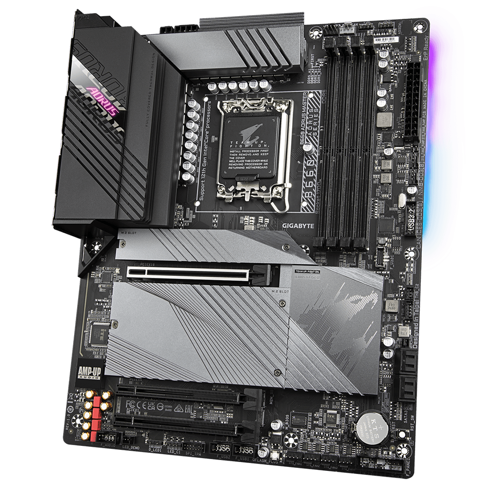 PLACA de BAZA Gigabyte B660 AORUS MASTER, skt LGA 1700, ATX, Intel B660, 4 x DDR5, max. 128 GB, 4 x SATA, 2 x M.2, 7.1, "B660 AORUS MASTER" — miniatură