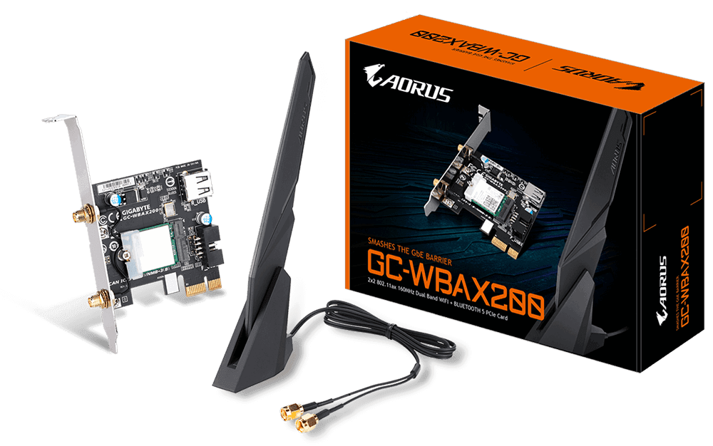 Adaptor wireless GIGABYTE GC-WBAX200, "GC-WBAX200" — miniatură