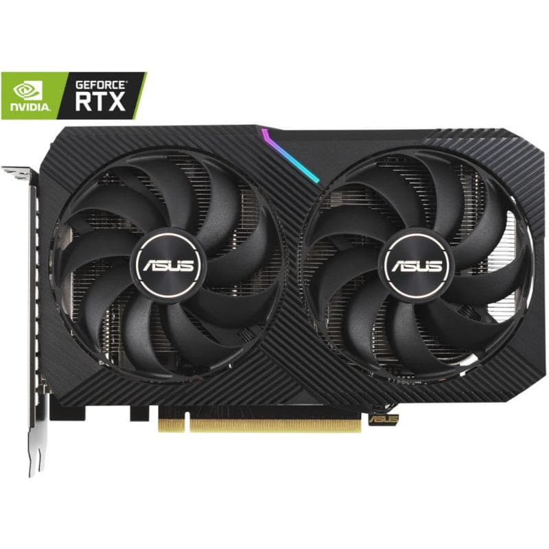 Asus DUAL GeForce RTX 3060 Ti V2 MINI OC, "RTX3060TI-O8GMINI2" — miniatură