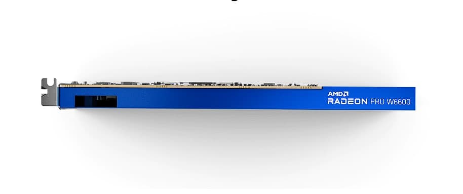 RADEON PRO W6600 8 GB GDDR6/PCIE 4.0 16X 4XDP 1.4 WITH DSC, "100-506159" — miniatură